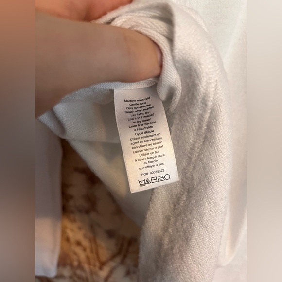 rag & bone The Knit Longsleeve Top, White - S - Picture 8 of 8